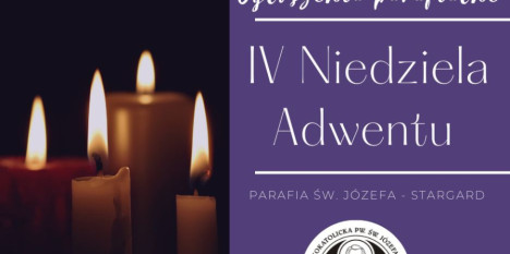 Ogłoszenia na IV Niedzielę Adwentu - 21.12.2025