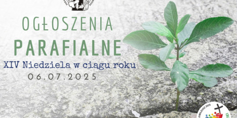 Ogłoszenia na XIV Niedzielę w ciągu roku - 06. 07. 2025